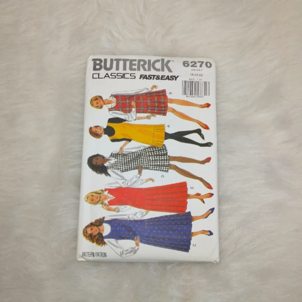 Butterick 6270 Classics Fast & Easy Jumper sz 18-20
